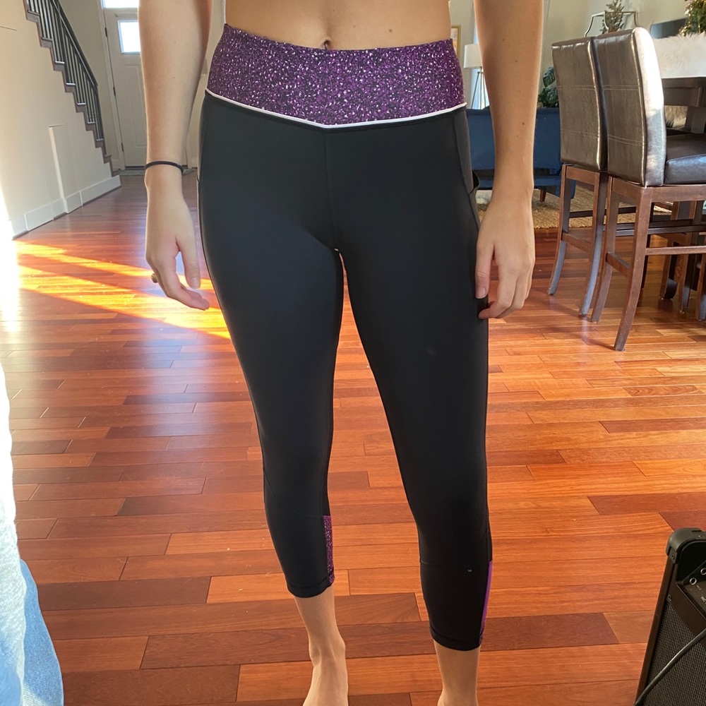 Lululemon 21” Leggings Pace Rival RARE purple